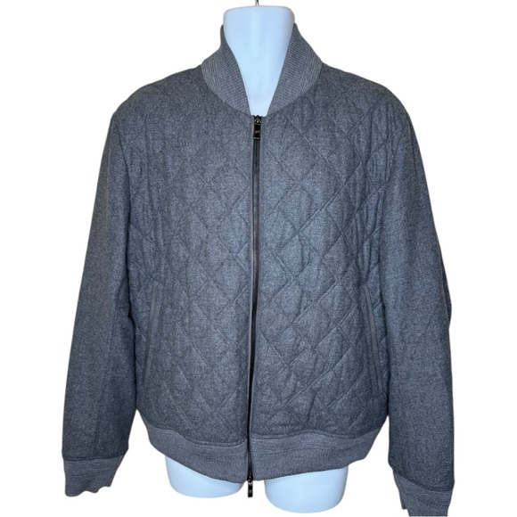 Ermenegildo Zegna Other - Ermenegildo Zegna Quilted Wool Cashmere Silk Bomber Jacket 56 EU / US 46 XL XXL